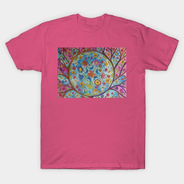 Colourful Mandala with Tree T-Shirt by Casimirasquirkyart